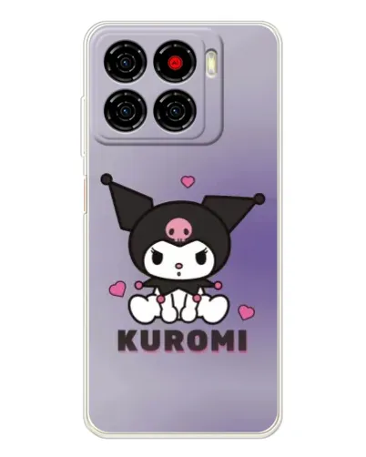 Чехол для ZTE Blade A56 с картинкой «Kuromi — фиолетовый арт» Чехол для ZTE Blade A56 с картинкой «Kuromi — фиолетовый арт»