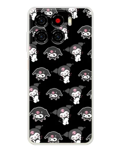 Чехол для ZTE Blade A56 с картинкой «Черный паттерн Kuromi» Чехол для ZTE Blade A56 с картинкой «Черный паттерн Kuromi»