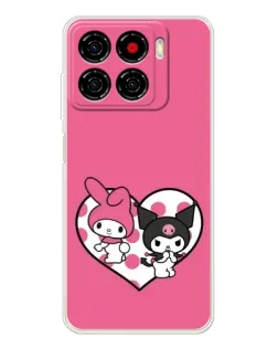Чехол для ZTE Blade A56 с картинкой «Kuromi и My Melody»