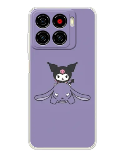 Чехол для ZTE Blade A56 с картинкой «Kuromi на лиловом фоне» Чехол для ZTE Blade A56 с картинкой «Kuromi на лиловом фоне»