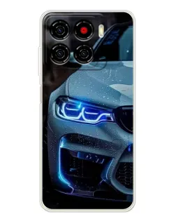 Чехол для ZTE Blade A56 с картинкой «Взгляд BMW с синими фарами»