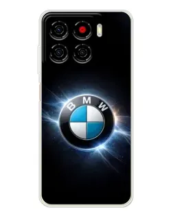 Чехол для ZTE Blade A56 с картинкой «BMW — неоновое сияние»