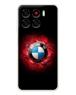 Чехол для ZTE Blade A56 с картинкой «Логотип BMW — вспышка»