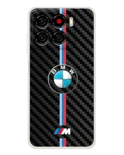 Чехол для ZTE Blade A56 с картинкой «Эмблема BMW и карбон»