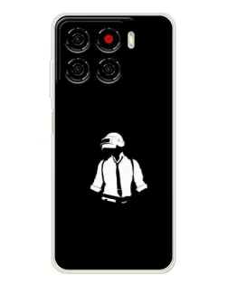 Чехол для ZTE Blade A56 с картинкой «PUBG — белый шлем»