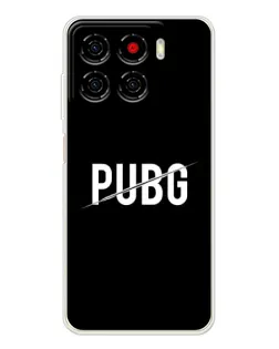 Чехол для ZTE Blade A56 с картинкой «PUBG — белый логотип»