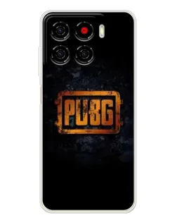 Чехол для ZTE Blade A56 с картинкой «PUBG — золотой логотип»