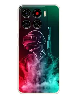 Чехол для ZTE Blade A56 с картинкой «PUBG — огненный воин»