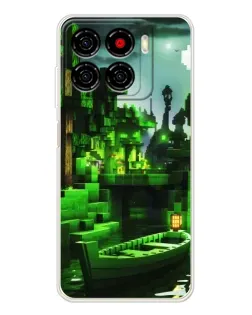 Чохол для ZTE Blade A56 з картинкою «Minecraft лісовий пейзаж»