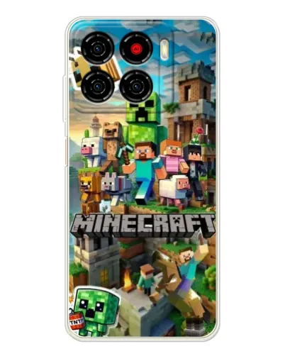 Чехол для ZTE Blade A56 с картинкой «Замок Minecraft»