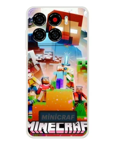 Чехол для ZTE Blade A56 с картинкой «Minecraft герои игры»