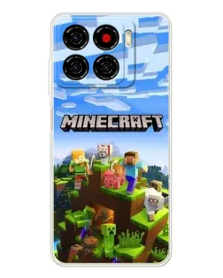 Чехол для ZTE Blade A56 с картинкой «Minecraft классический мир»