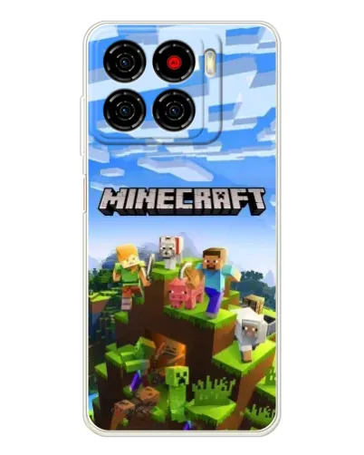 Чехол для ZTE Blade A56 с картинкой «Minecraft классический мир»