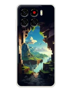 Чехол для ZTE Blade A56 с картинкой «Вид из пещеры»