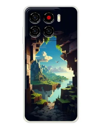 Чехол для ZTE Blade A56 с картинкой «Вид из пещеры»