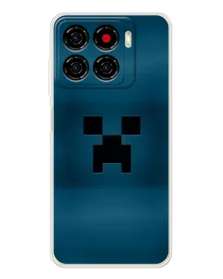 Чехол для ZTE Blade A56 с картинкой «Крипер текстура»