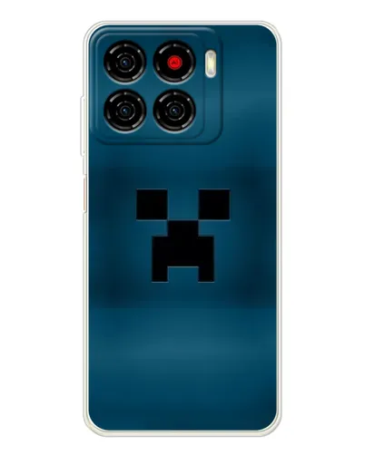 Чехол для ZTE Blade A56 с картинкой «Крипер текстура»