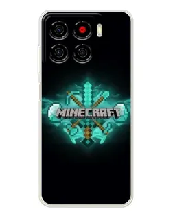 Чехол для ZTE Blade A56 с картинкой «Minecraft Diamond лого»