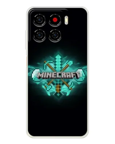 Чехол для ZTE Blade A56 с картинкой «Minecraft Diamond лого»