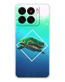 Чехол для ZTE Blade A56 с картинкой «Черепаха Minecraft»