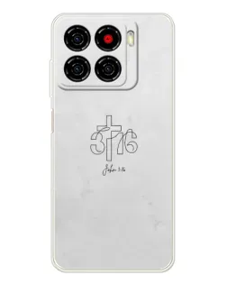 Чехол для ZTE Blade A56 с картинкой «Иоанна 3:16 Крест»
