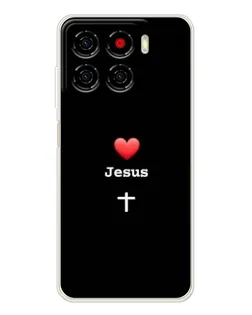 Чехол для ZTE Blade A56 с картинкой «Сердце - Jesus»