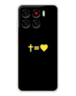 Чехол для ZTE Blade A56 с картинкой «Сердце и Крест»