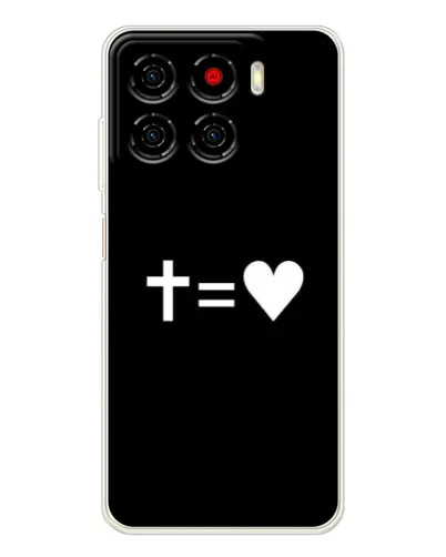 Чехол для ZTE Blade A56 с картинкой «Крест и Сердце»