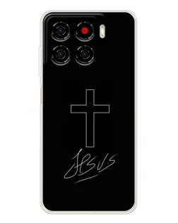 Чехол для ZTE Blade A56 с картинкой «Графический крест Jesus»