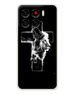 Чехол для ZTE Blade A56 с картинкой «Сияющий крест Jesus»