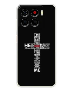 Чехол для ZTE Blade A56 с картинкой «Текстовый крест»