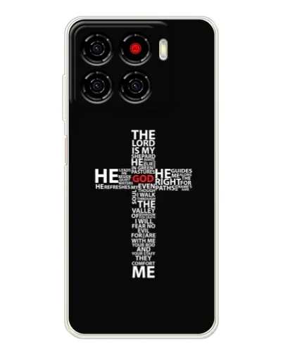 Чехол для ZTE Blade A56 с картинкой «Текстовый крест» Чехол для ZTE Blade A56 с картинкой «Текстовый крест»