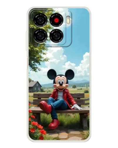 Чехол для ZTE Blade A56 с картинкой «Микки на скамейке»