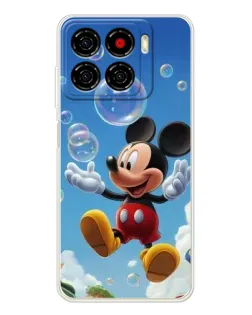 Чехол для ZTE Blade A56 с картинкой «Mickey и мыльные пузыри»