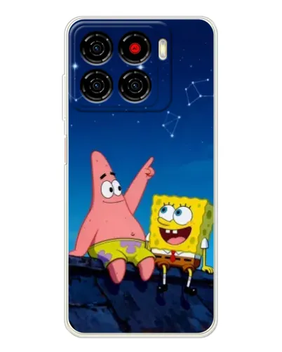 Чехол для ZTE Blade A56 с картинкой «Губка Боб и Патрик ночью» Чехол для ZTE Blade A56 с картинкой «Губка Боб и Патрик ночью»