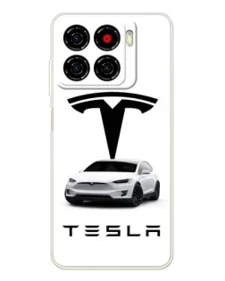 Чехол для ZTE Blade A56 с картинкой «Tesla White Style»