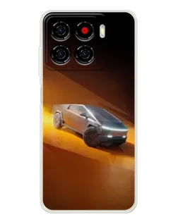 Чехол для ZTE Blade A56 с картинкой «Cybertruck в пустыне»