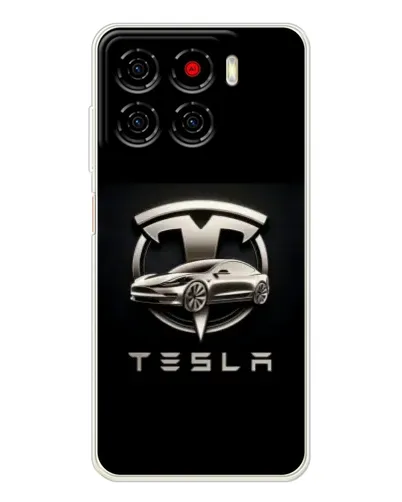 Чехол для ZTE Blade A56 с картинкой «Tesla — серебристое авто» Чехол для ZTE Blade A56 с картинкой «Tesla — серебристое авто»