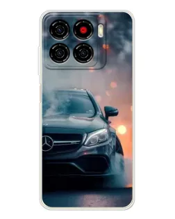 Чехол для ZTE Blade A56 с картинкой «Mercedes — ночной город»