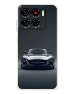 Чехол для ZTE Blade A56 с картинкой «Mercedes на черном»