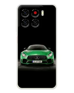 Чехол для ZTE Blade A56 с картинкой «Mercedes — неоновый лого»