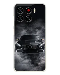 Чехол для ZTE Blade A56 с картинкой «Mercedes в дыму»