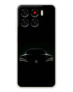 Чехол для ZTE Blade A56 с картинкой «Mercedes — силуэт авто»