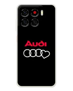Чехол для ZTE Blade A56 с картинкой «Логотип Audi Heart»