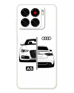 Чехол для ZTE Blade A56 с картинкой «Audi — контрастный дизайн»