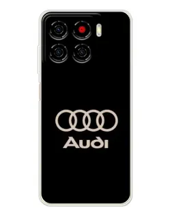Чехол для ZTE Blade A56 с картинкой «Audi — золотой логотип»