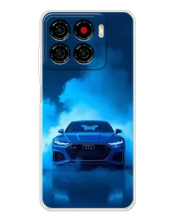 Чехол для ZTE Blade A56 с картинкой «Audi — голубая энергия»
