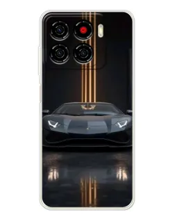 Чехол для ZTE Blade A56 с картинкой «Lamborghini золотые линии»