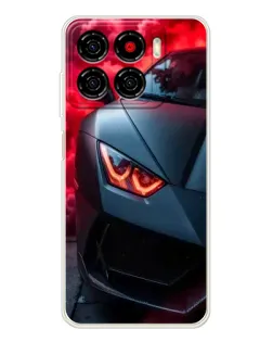 Чехол для ZTE Blade A56 с картинкой «Lamborghini красное сияние»