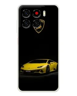Чехол для ZTE Blade A56 с картинкой «Lamborghini желтый акцент»